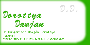 dorottya damjan business card